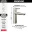 Galeon Single Handle Bathroom Faucet, 1.2 GPM (Lumicoat Stainless), 571-SS-PR-MPU-DST