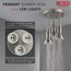 H2OKinetic Pendant Raincan Shower Head w/ LED Light (Stainless), 57190-SS25-L