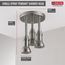 H2OKinetic Pendant Raincan Shower Head w/ LED Light (Stainless), 57190-SS25-L