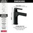 Zura Single Handle Bathroom Faucet (Matte Black), 574-BLMPU-DST