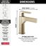 Zura Single Handle Bathroom Faucet (Champagne Bronze), 574-CZMPU-DST