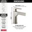 Zura Single Handle Bathroom Faucet (Stainless), 574-SSMPU-DST