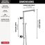Emerge 18" Angular Shower Column (Lumicoat Chrome), 58410-PR