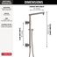 Emerge 18" Angular Shower Column (Lumicoat Stainless), 58410-SS-PR