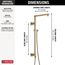 Emerge 26" Angular Shower Column (Lumicoat Champagne Bronze), 58420-CZ-PR