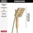H2Okinetic In2ition 4-Setting 2-in-1 Shower, 2.5 GPM (Lumicoat Champagne Bronze), 58473-CZ-PR25