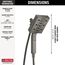 H2Okinetic In2ition 4-Setting 2-in-1 Shower, 1.75 GPM (Lumicoat Black Stainless), 58473-KS-PR