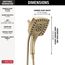 H2Okinetic In2ition 5-Setting 2-in-1 Shower, 1.75 GPM (Lumicoat Champagne Bronze), 58474-CZ-PR