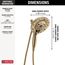 H2Okinetic In2ition 5-Setting 2-in-1 Shower, 2.5 GPM (Lumicoat Champagne Bronze), 58480-CZ-PR25-PK