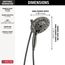 H2Okinetic In2ition 5-Setting 2-in-1 Shower, 2.5 GPM (Lumicoat Black Stainless), 58480-KS-PR25-PK