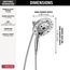 H2Okinetic In2ition 5-Setting 2-in-1 Shower, 2.5 GPM (Lumicoat Chrome), 58480-PR25-PK