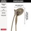 In2ition 5-Setting 2-in-1 Shower, 2.5 GPM (Lumicoat Champagne Bronze), 58569-CZ-PR25-PK