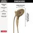 H2Okinetic In2ition 5-Setting 2-in-1 Shower, 2.5 GPM (Lumicoat Champagne Bronze), 58620-CZ-PR25-PK