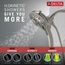 H2Okinetic In2ition 5-Setting 2-in-1 Shower, 1.75 GPM (Lumicoat Stainless), 58620-SS-PR-PK
