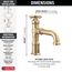 Broderick Single Handle Bathroom Faucet, 1.2 GPM (Lumicoat Champagne Bronze), 587-CZ-PR-DST