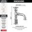 Broderick Single Handle Bathroom Faucet, 1.2 GPM (Lumicoat Chrome), 587-PR-DST