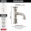 Broderick Single Handle Bathroom Faucet, 1.2 GPM (Lumicoat Stainless), 587-SS-PR-DST