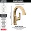 Tetra Single Handle Bathroom Faucet, 1.2 GPM (Lumicoat Champagne Bronze), 588SH-CZ-PR-DST