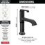 Tetra Single Handle Bathroom Faucet, 1.2 GPM (Matte Black), 589-BL-DST