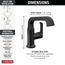 Tetra Single Handle Bathroom Faucet, 1.2 GPM (Matte Black), 589SH-BL-DST