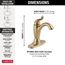 Linden Single Handle Bathroom Faucet (Champagne Bronze), 594-CZMPU-DST
