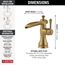Cassidy Single Handle Channel Bathroom Faucet (Champagne Bronze), 598LF-CZMPU