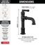 Broderick Single Handle Bathroom Faucet, 1.2 GPM (Matte Black), 684-BL-DST