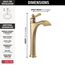 Dorval Single Handle Vessel Bathroom Faucet, 1.2 GPM (Champagne Bronze), 756-CZ-DST