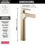 Zura Single Handle Vessel Bathroom Faucet, 1.2 GPM (Champagne Bronze), 774-CZ-DST