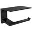 Pivotal Toilet Paper Holder w/ Shelf (Matte Black), 79956-BL