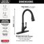 Westville Single Handle Pulldown Kitchen Faucet (Matte Black), 9110-BL-DST