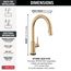 Trinsic VoiceIQ Single-Handle Pulldown Kitchen Faucet w/ Touch20 Technology (Champagne Bronze), 9159TV-CZ-DST