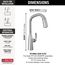 Stryke Single Handle Pull Down Kitchen Faucet (Lumicoat Arctic Stainless), 9176-AR-PR-DST