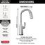 Stryke Single Handle Pull Down Kitchen Faucet with Touch 2O Technology, 1.8 GPM (Lumicoat Arctic Stainless), 9176T-AR-PR-DST