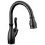 Leland Single Handle Pulldown Kitchen Faucet w/ Touch2O, ShieldSpray Technologies (Matte Black), 9178T-BL-DST