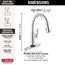 Coranto Single Handle Pull Down Kitchen Faucet w/ Touch20 Technology (Chrome), 9179T-DST