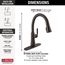 Coranto Single Handle Pull Down Kitchen Faucet with Touch2O Technology, 1.8 GPM (Venetian Bronze), 9179T-RB-DST