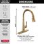 Emmeline Single Handle Pull Down Kitchen Faucet (Lumicoat Champagne Bronze), 9182-CZ-PR-DST