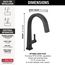 Pivotal Single Handle Pulldown Kitchen Faucet w/ Touch2O Technology (Matte Black), 9193T-BL-DST