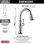 Cassidy Single Handle Pulldown Kitchen Faucet w/ Touch20, ShieldSpray Technologies (Lumicoat Arctic Stainless), 9197T-AR-PR-DST