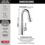 Essa Single Handle Pulldown Bar/Prep Faucet (Chrome), 9913-DST