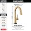 Trinsic Single Handle Pulldown Bar/Prep Faucet w/ Touch20 Technology (Champagne Bronze), 9959T-CZ-DST