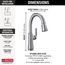 Coranto Single Handle Pull Down Bar/Prep Faucet (Arctic Stainless), 9979-AR-DST