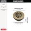 4" Prefab Round Shower Drain (Champagne Bronze), DT051411-CZ