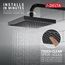 Raincan 1-Setting Shower Head (Matte Black), RP50841BL