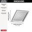 RP62283 Single-Setting Raincan Shower Head (Chrome)