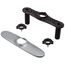 Essa Escutcheon w/ Baseplate & Nuts (Arctic Stainless), RP70714AR
