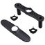 Essa Escutcheon w/ Baseplate & Nuts (Matte Black), RP70714BL