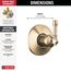 Broderick 3-Setting Diverter Trim (Lumicoat Champagne Bronze), T11884-CZ-PR