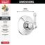 Broderick 3-Setting Diverter Trim (Lumicoat Chrome), T11884-PR